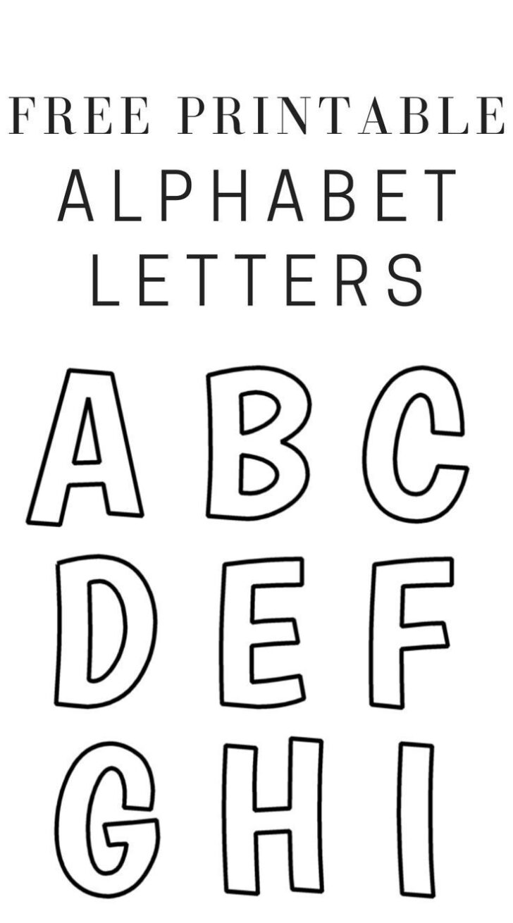 Free Printable Alphabet Template