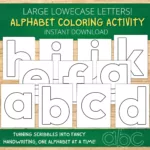 Printable Full Page Fun Lowercase Alphabet Template Bundle Intended For Large Lower Case Alphabet Letters Printable