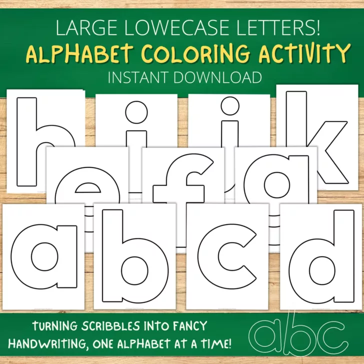 Large Lower Case Alphabet Letters Printable