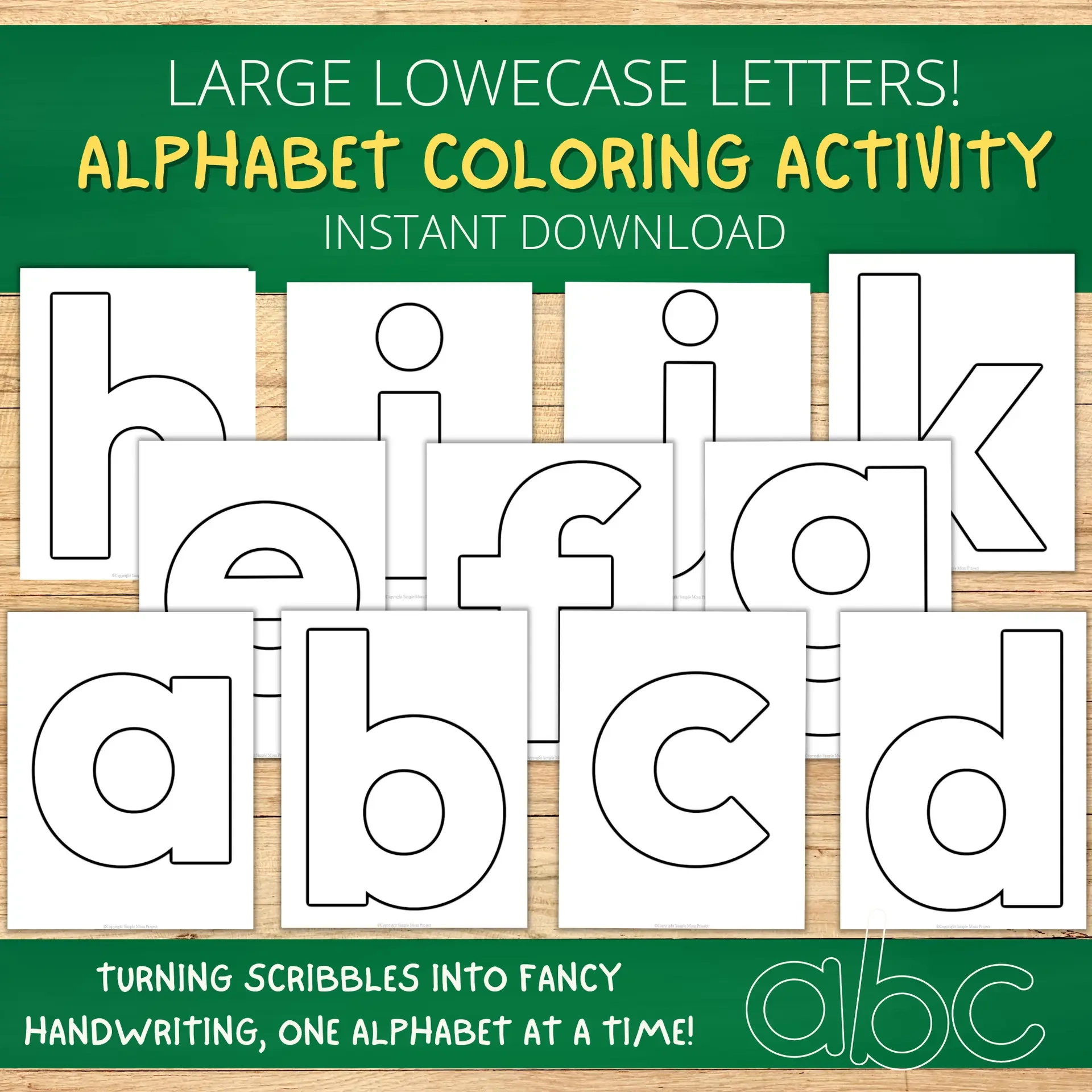 Printable Full Page Fun Lowercase Alphabet Template Bundle intended for Large Lower Case Alphabet Letters Printable