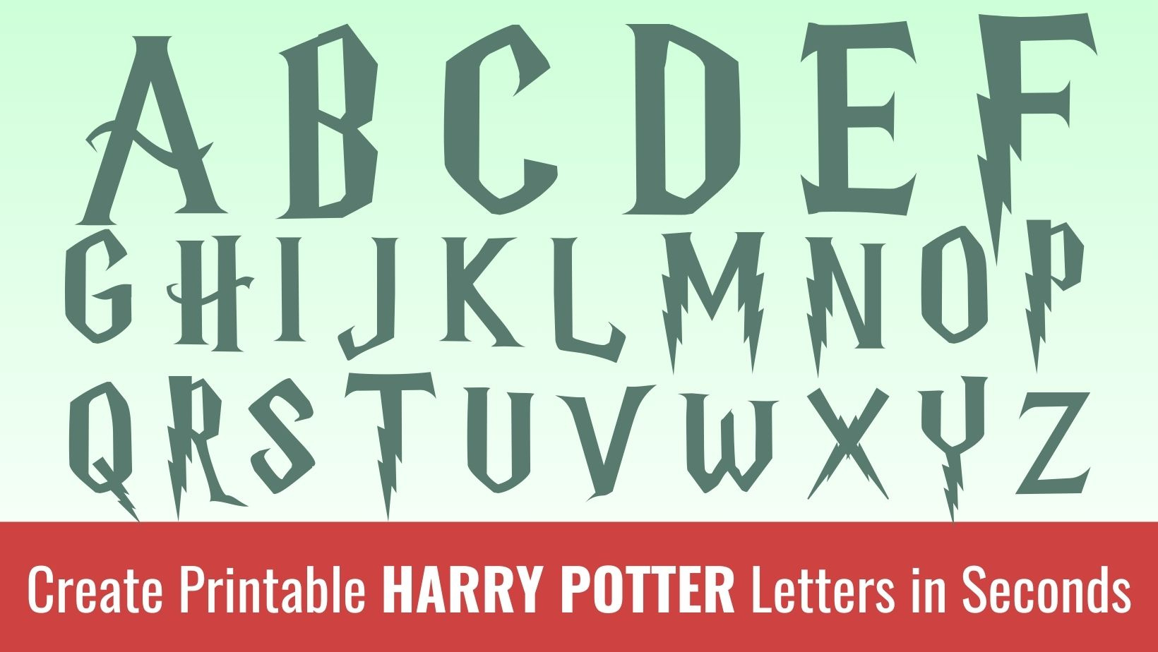 Printable Harry Potter Letters: Free Alphabet Font &amp;amp; Letter Templates in Printable Harry Potter Alphabet