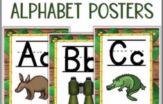 Printable Jungle Safari Theme Abc Alphabet Posters Letters A To Z pertaining to Free Printable Jungle Alphabet Letters
