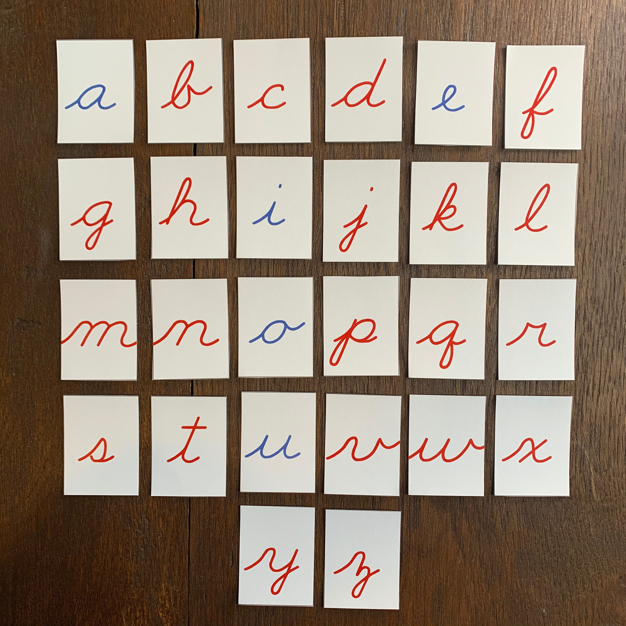 Printable Montessori Movable Alphabet In Print And Cursive Fonts intended for Montessori Movable Alphabet Cursive Printable