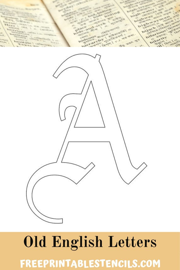 Printable Old English Letter Stencils pertaining to Free Printable Old English Alphabet Stencils