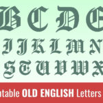 Printable Old English Letters: Free Alphabet Font & Letter Templates Inside Free Printable Old English Alphabet Letters