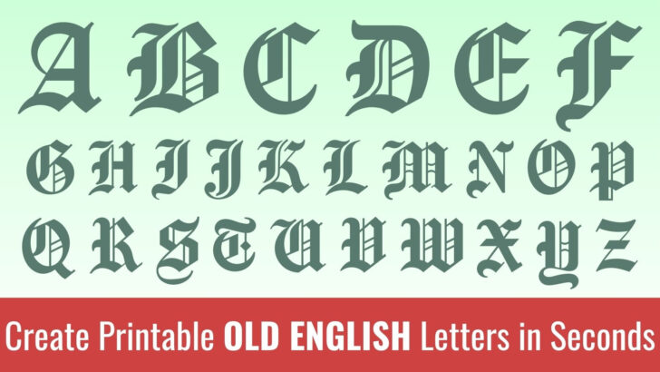 Free Printable Fancy Alphabet Letters