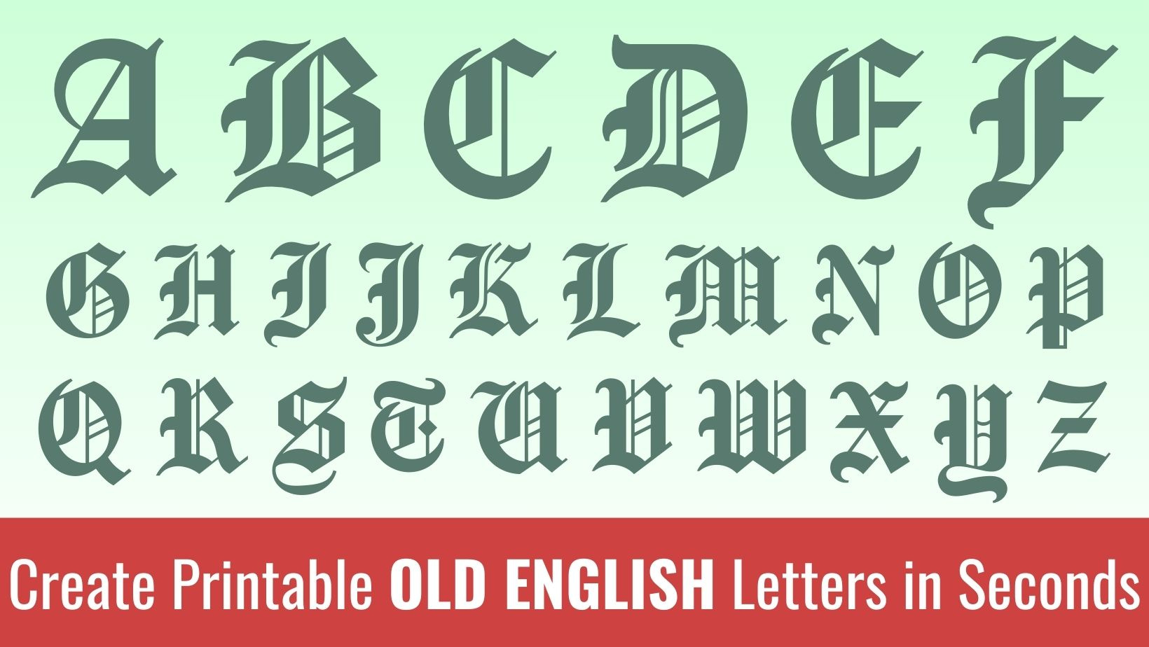 Printable Old English Letters: Free Alphabet Font &amp;amp; Letter Templates with Free Printable Fancy Alphabet Letters