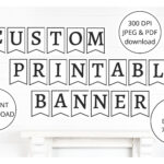 Printable Pdf Banner, Printable Alphabet Letter Banner, Printable In Free Alphabet Bunting Printable