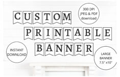 Printable Pdf Banner, Printable Alphabet Letter Banner, Printable in Free Alphabet Bunting Printable