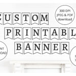 Printable Pdf Banner, Printable Alphabet Letter Banner, Printable With Free Printable Alphabet Bunting