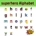 Printable Superhero Letters Customizable Superhero Alphabet For Pertaining To Printable Superhero Alphabet Letters