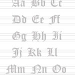 Printable Upper And Lower Case Old English Calligraphy Quick Inside Old English Calligraphy Alphabet Printable