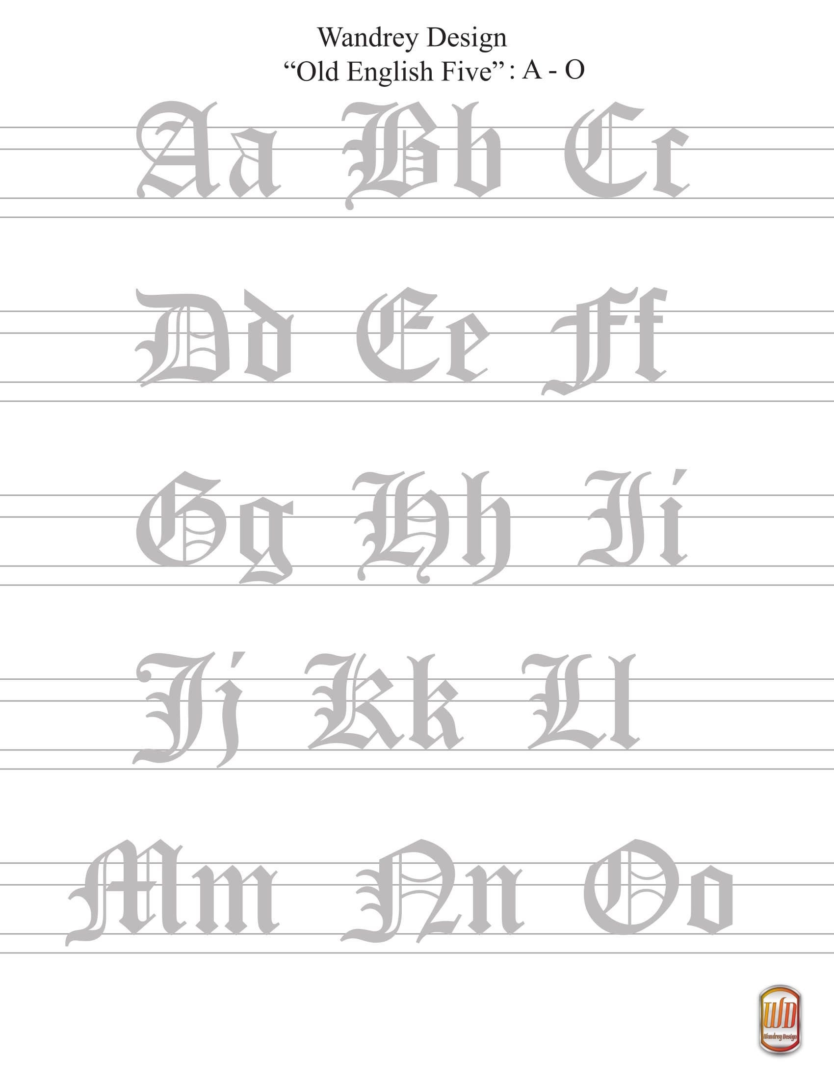 Printable Upper And Lower Case Old English Calligraphy Quick inside Old English Calligraphy Alphabet Printable