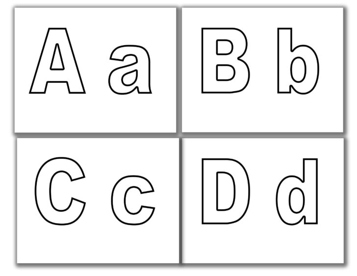 Printable Upper Case and Lower Case Alphabet Letters