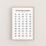 Printable Us State Abbreviation Chart In Alphabetical Order. List Intended For Printable States In Alphabetical Order