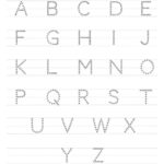 Printable Worksheets Trace The Letters Uppercase A Z Preschool In Printable Dotted Alphabet A To Z