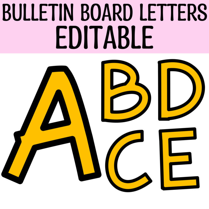 Printable Yellow Alphabet Letters