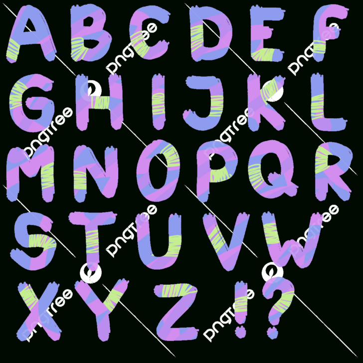 Printable Purple Alphabet Letters
