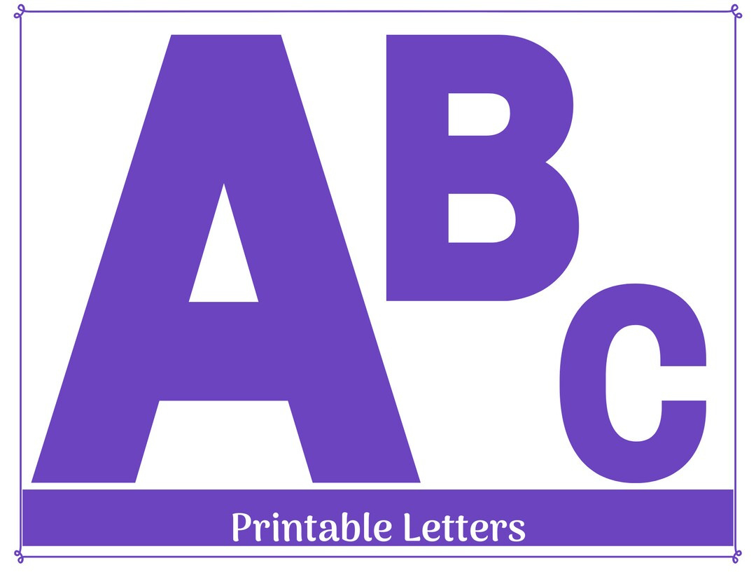Purple Alphabet Clip Art Letters A-Z And Numbers 0-9 Printable with regard to Printable Purple Alphabet Letters