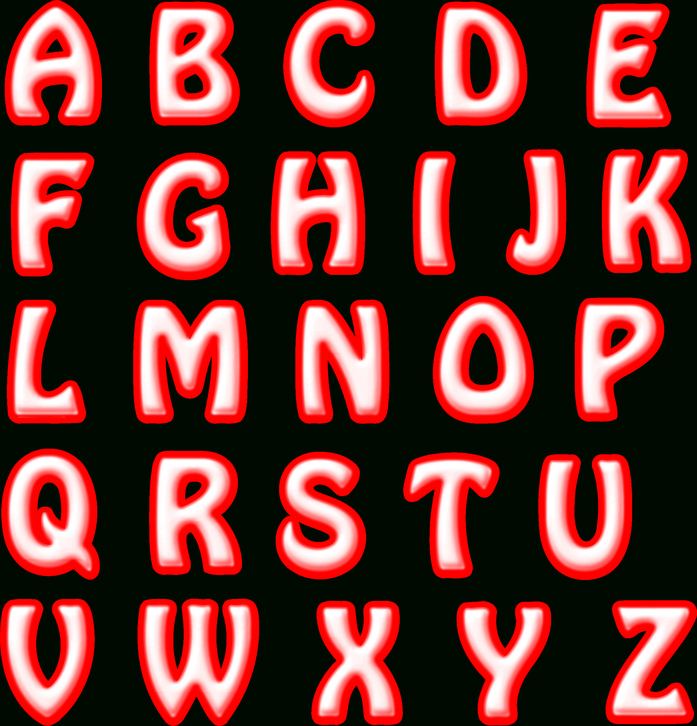 Red Alphabet Letters Vector Clipart Image - Free Stock Photo inside Free Printable Clip Art Alphabet Letters