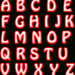 Red Alphabet Letters Vector Clipart Image   Free Stock Photo Throughout Printable Red Alphabet Letters