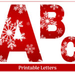 Red Snowflake Alphabet Clip Art Letters A Z And Numbers 0 9 For Printable Red Alphabet Letters