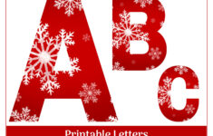 Red Snowflake Alphabet Clip Art Letters A-Z And Numbers 0-9 for Printable Red Alphabet Letters