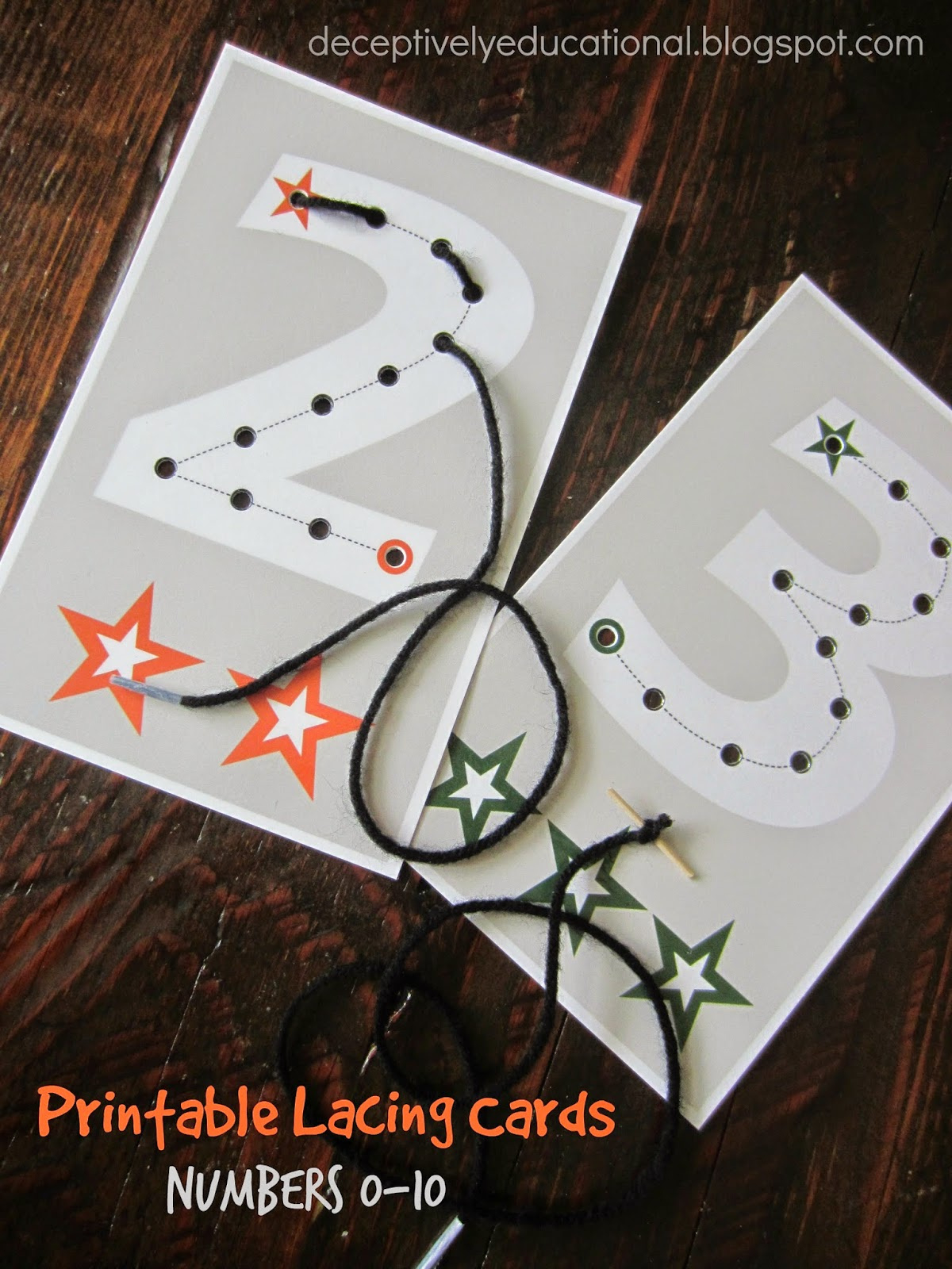 Relentlessly Fun, Deceptively Educational: Printable Lacing Cards for Free Printable Alphabet Lacing Cards