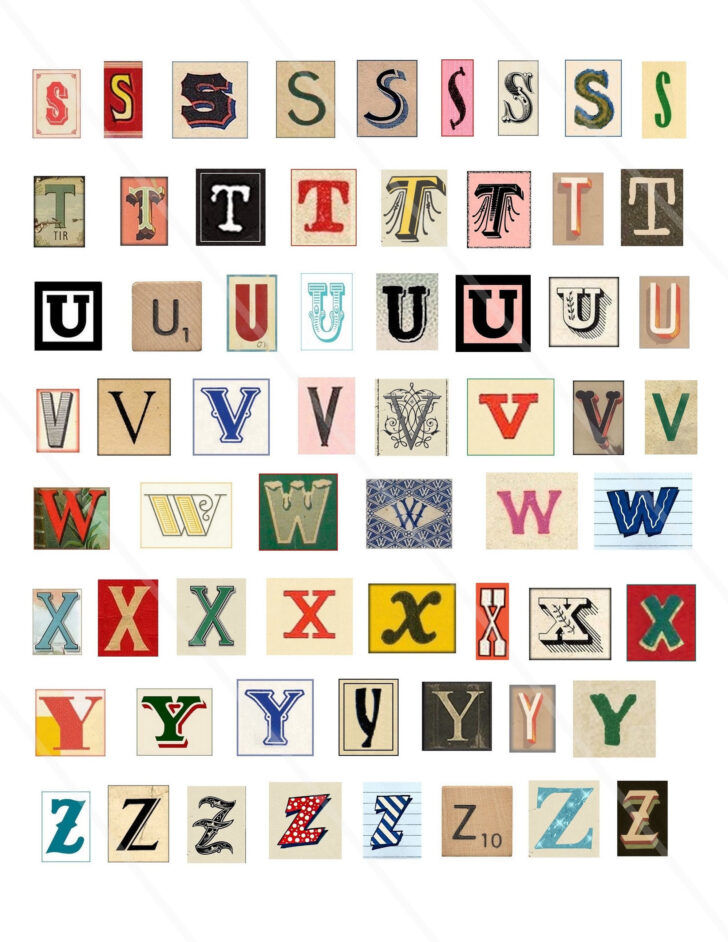 Printable Vintage Alphabet Letters