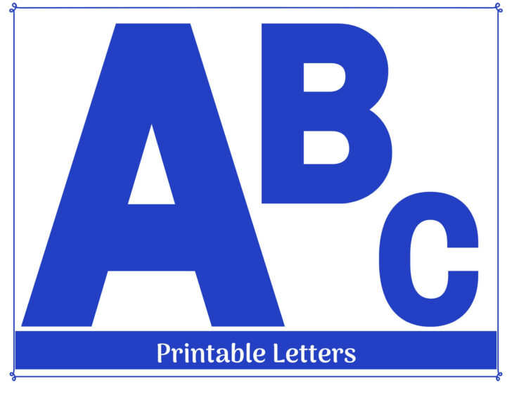 Free Printable Blue Alphabet Letters