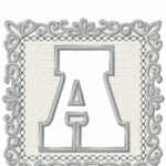 Royal Embossed Terry Towel Monogram Letters A Z In Ornate Frame With Regard To Stensil For Embroidery For Towels Printable With Alphabet