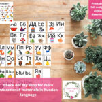 Russian Language Colors Flashcards For Kids, Educational Regarding Russian Alphabet Flashcards Printable