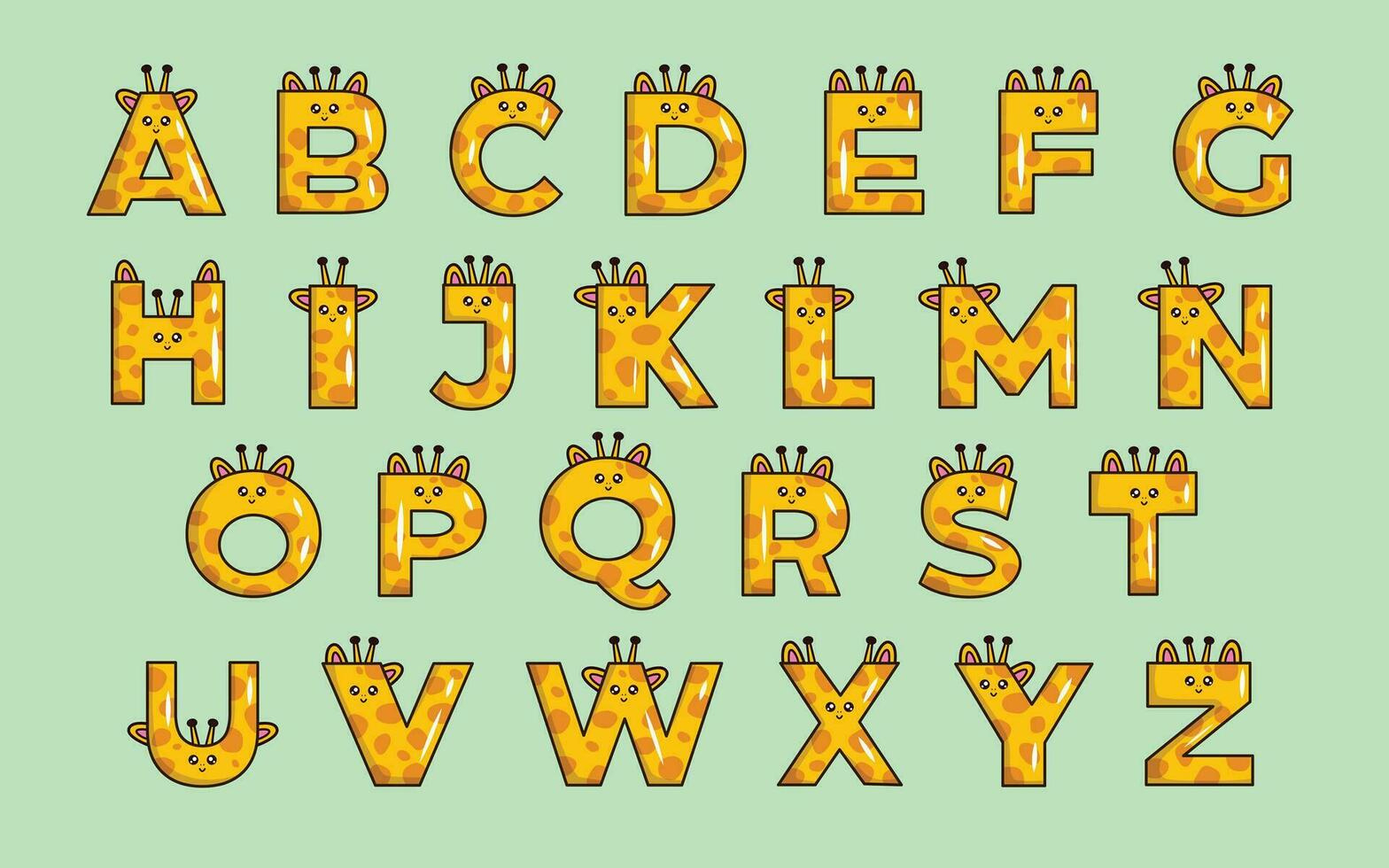 Safari Letters Vector Art, Icons, And Graphics For Free Download with regard to Free Printable Safari Alphabet Letters