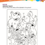 Sesame Street Alphabet Search Activity Page   Mama Likes This With Regard To Sesame Street Printable Alphabet