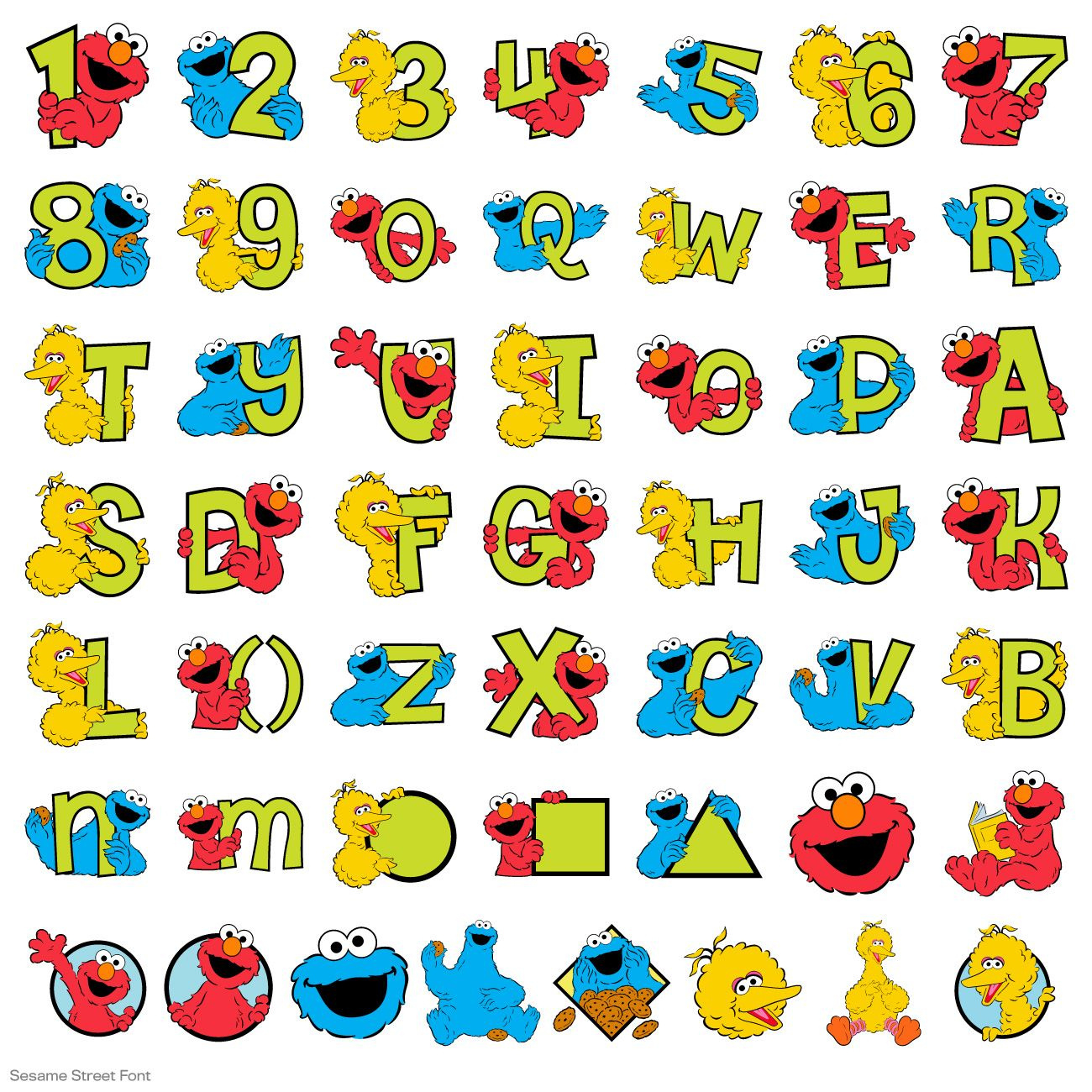 Sesame Street Letters throughout Sesame Street Alphabet Printable