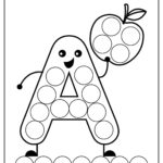 Set Of Abc Dot Marker Coloring Pages Regarding Do A Dot Alphabet Printable Free