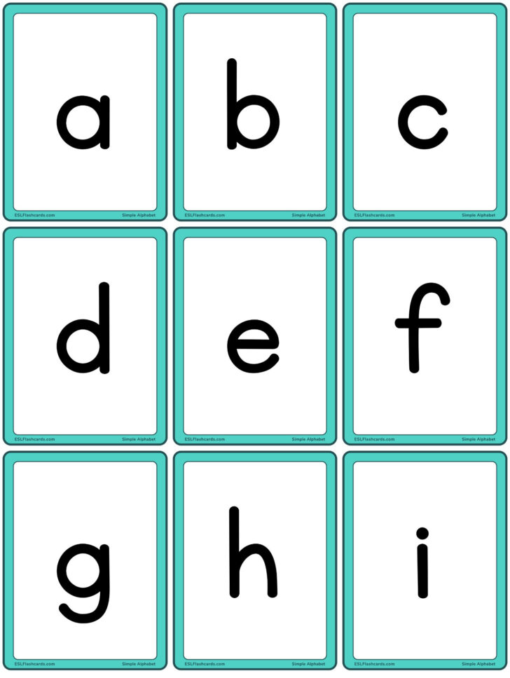 Preschool Free Printable Alphabet Flash Cards