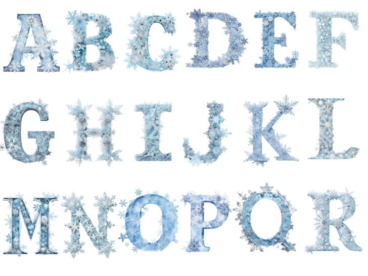 Free Printable Snowflake Alphabet Letters