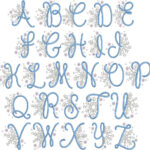 Snowflake Alphabet | Machine Embroidery Designsjuju Within Printable Snowflake Alphabet Letters