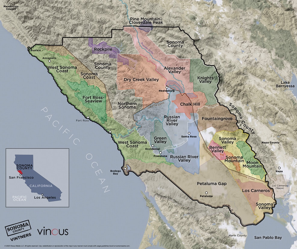 Sonoma County Wine Appellations intended for Sonoma Winery List Alphabetical Printable