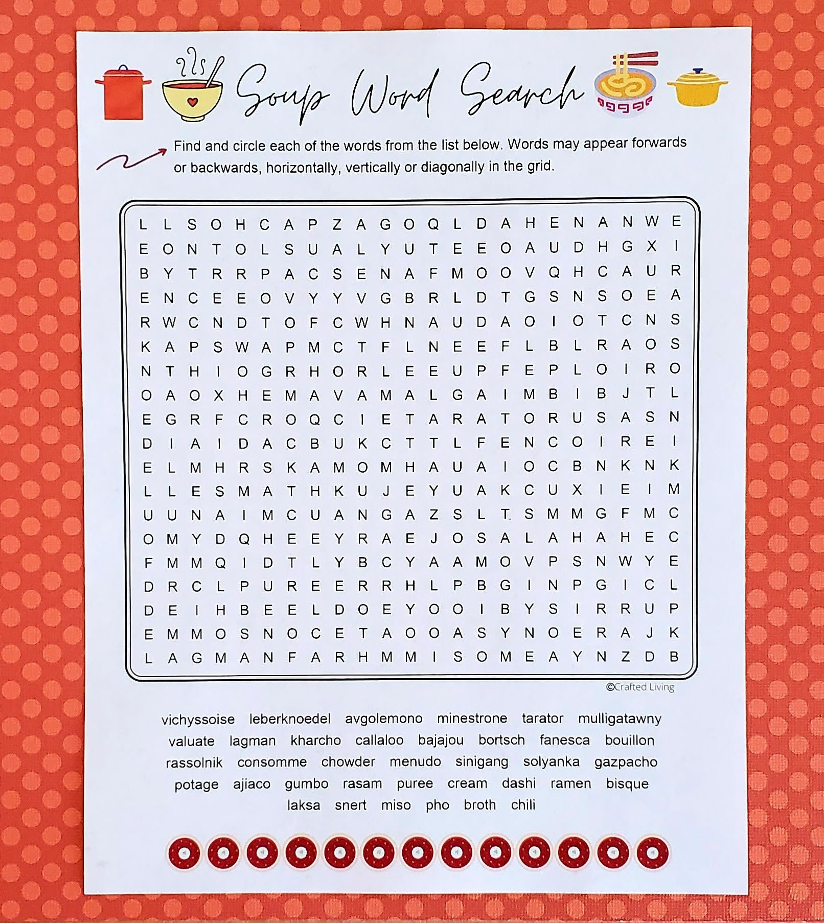 Soup Printable Word Search Food Word Puzzle Party Game Brain inside Alphabet Soup Game Printable