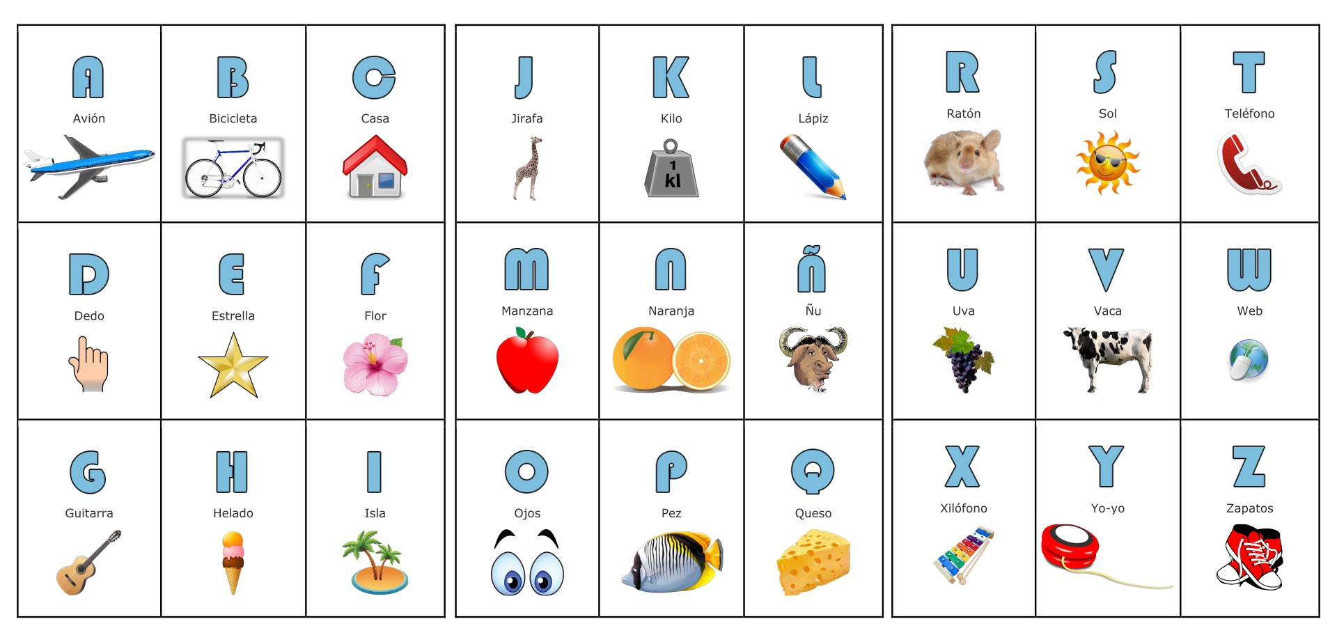 Spanish Alphabet Cards - 10 Free Pdf Printables | Printablee with Free Printable Spanish Alphabet Flashcards