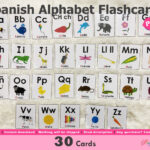 Spanish Alphabet Flash Cards Printable, Alphabet Picture Throughout Spanish Alphabet Flashcards Printable