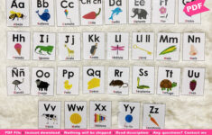 Spanish Alphabet Flash Cards Printable, Alphabet Picture throughout Spanish Alphabet Flashcards Printable