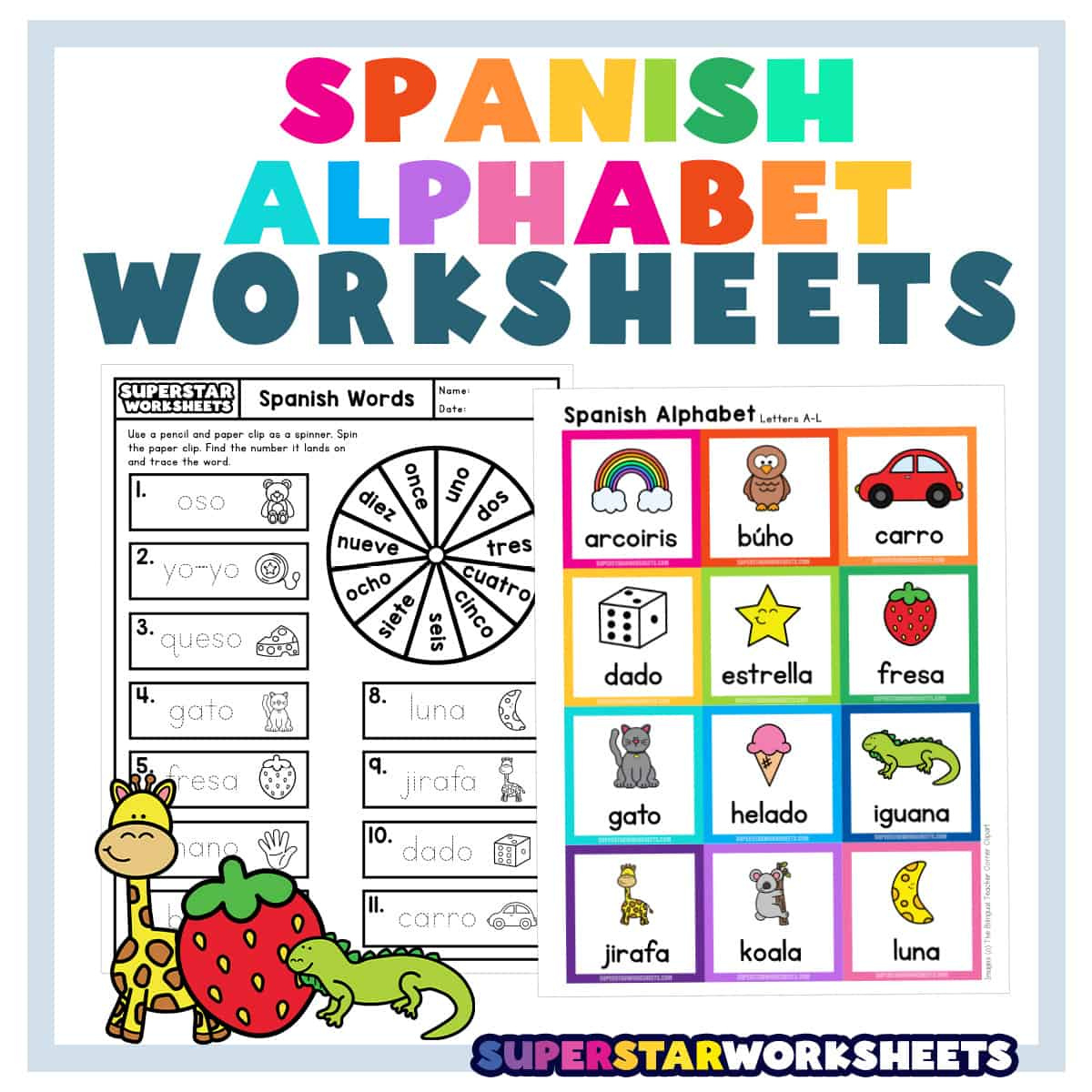 Spanish Alphabet Worksheets - Superstar Worksheets inside Free Printable Free Spanish Alphabet Worksheets