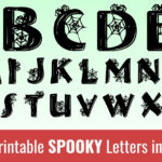 Spooky Halloween Letters: Free Alphabet Font & Printable Templates For Free Halloween Alphabet Printable