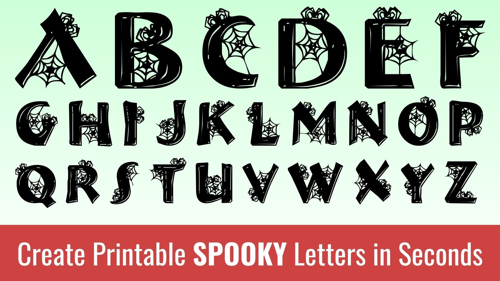 Spooky Halloween Letters: Free Alphabet Font &amp;amp; Printable Templates for Free Halloween Alphabet Printable