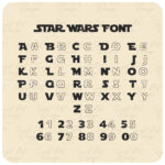 Star Wars Alphabet Svg, Star Wars Font Svg, Star Wars Letters Svg,  Customize Gift Svg, Vinyl Cut File, Otf, Svg, Pdf, Printable Design File Within Star Wars Alphabet Printable