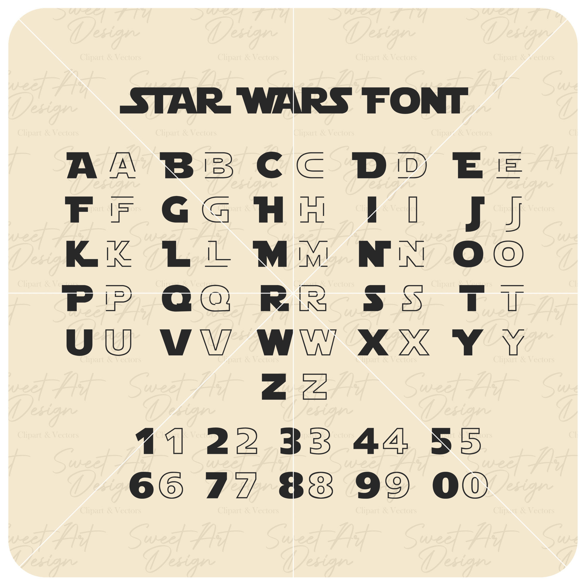 Star Wars Alphabet Svg, Star Wars Font Svg, Star Wars Letters Svg, Customize Gift Svg, Vinyl Cut File, Otf, Svg, Pdf, Printable Design File within Star Wars Alphabet Printable