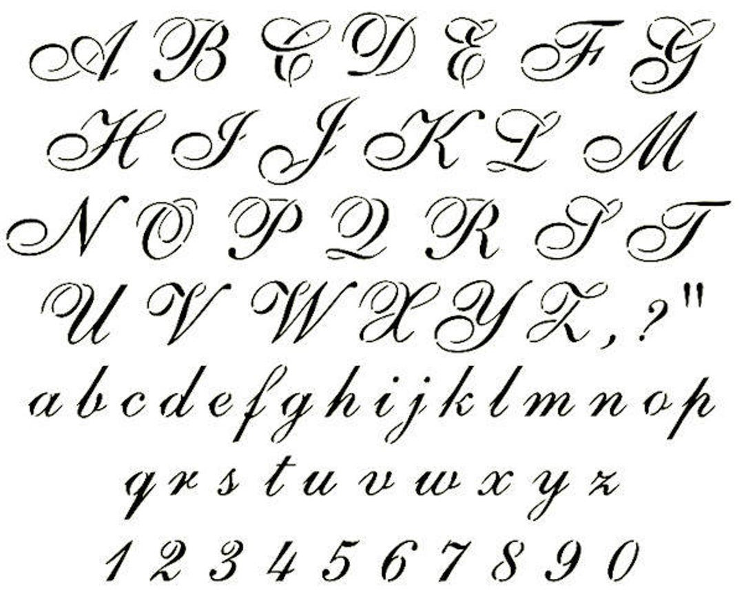 Stencils Crafts Templates Scrapbooking Card Making Lettering intended for Printable Cursive Alphabet Stencils